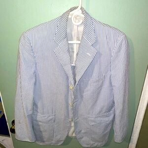 Brooks Brothers Striped Blue Suit Jacket